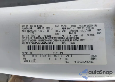 2019 Ford F-150 Xl z USA, uszkodzony, nr VIN 1FTEX1CP7KKF07937